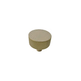 Modern Knurled cabinet knob in matt brass - 34mm