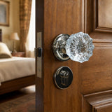 Flower shaped crystal door knob