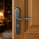 Exclusive italian handle on back plate ANTIQUE SILVER