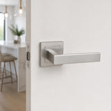 Square Stainless Steel Handle on Rose
