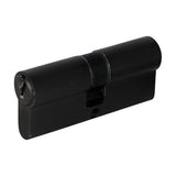 Matt Black Knurled Door Handle Bundle with Cylinder Lock and Cylinder