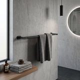 Double Towel Rail 700mm in matt black