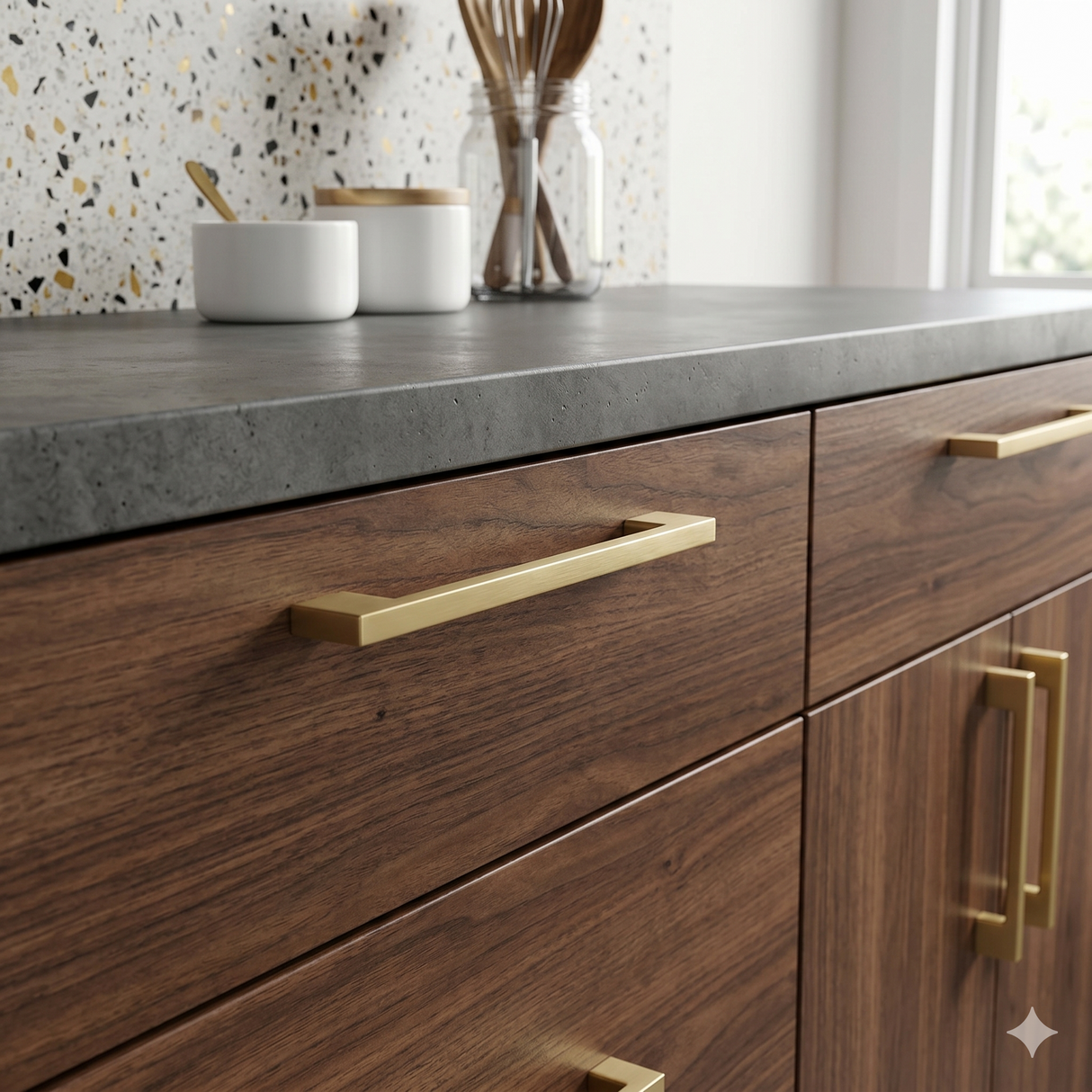 Matt Brass Slim Cupboard Handle - 96mm CTC