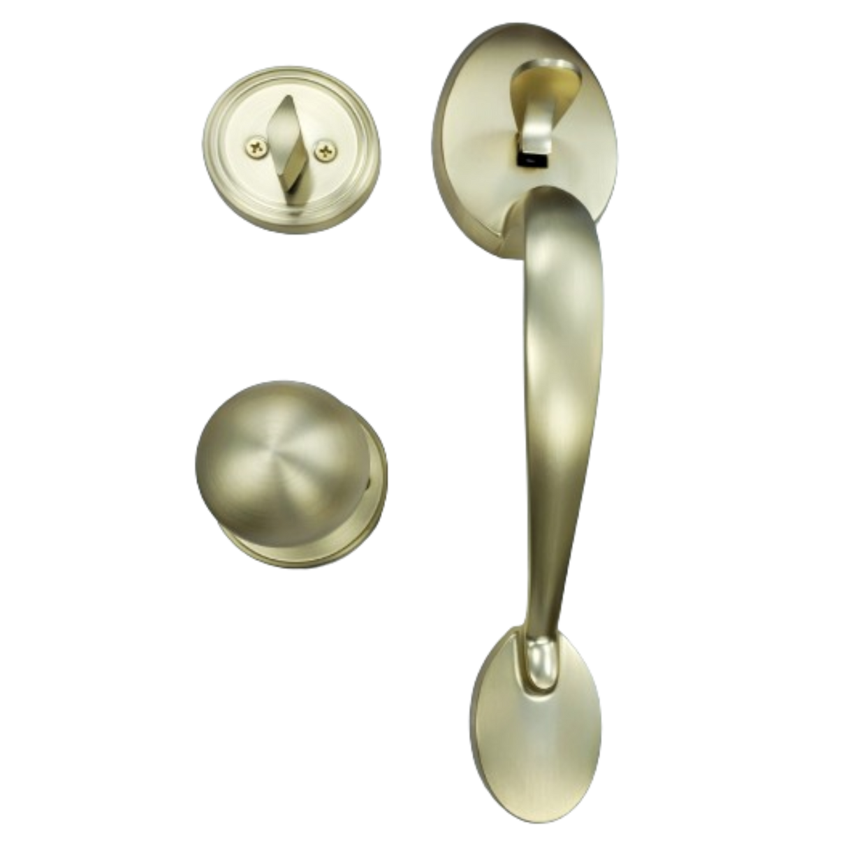 Classic Entrance Grip Handle in Satin Brass - FOR SINGLE DOORS ONLY