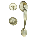 Classic Entrance Grip Handle in Satin Brass - FOR SINGLE DOORS ONLY