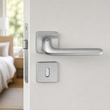 Exclusive Italian lever handle on square rose