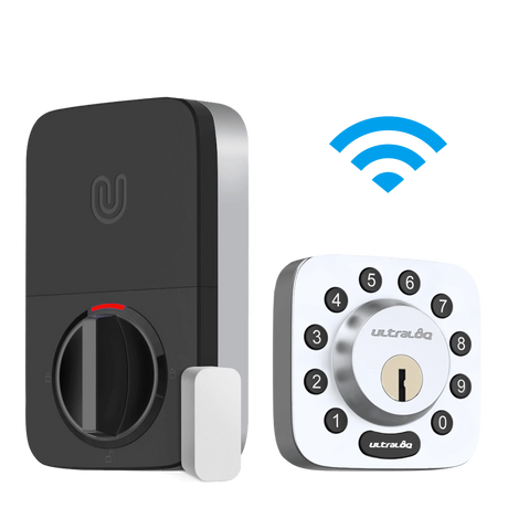 ULTRALOQ U-Bolt WiFi Smart Lock with Built-in WiFi - Black