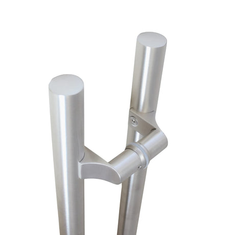 Offset pull handle round bar  32mm ss, 600mm (400mm cc)