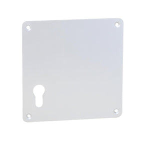 Aluminium Push Plate with Cylinder Keyhole Cutout