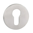 Brushed Stainless Steel Keyplates - Round - Cylinder cutout Misc