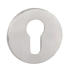Brushed Stainless Steel Keyplates - Round - Cylinder cutout Misc