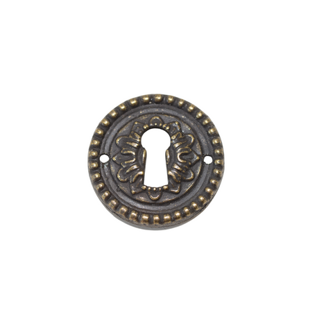 Antique Cupboard Key Plate Round