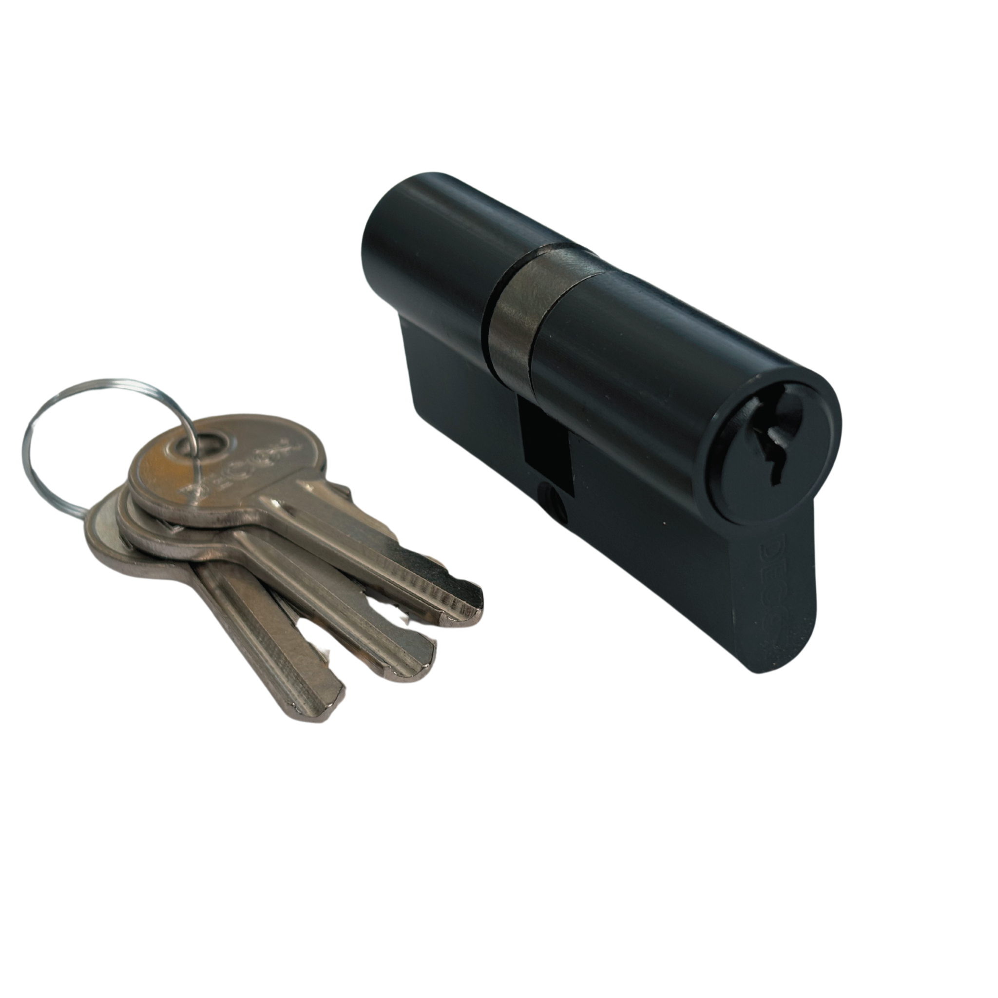 Black Double Cylinder - 65mm - Decor Handles