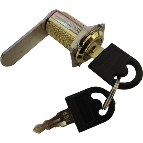 Brass Plated Cam Lock - 30mm - Straight