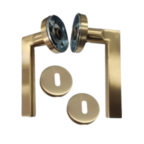 Brushed Brass PVD Pello lever handle on rose