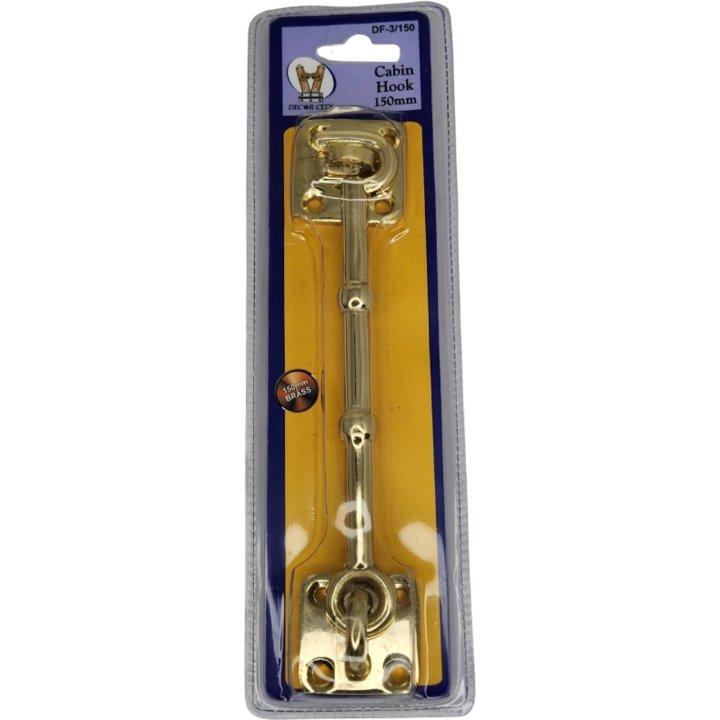 Cabin Hook -150mm - Brass Plated cabin hook