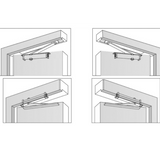 Concealed heavy duty door closer