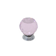 Crystal knob ball type - pink