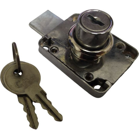 Drawer Lock - Double Locking 22mm cupboard lock