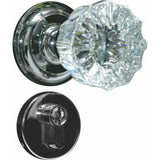 Flower shaped crystal door knob