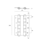 Heavy Duty Double Action Hinge - Each