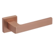 Italian lever handle on rose - matt rose gold