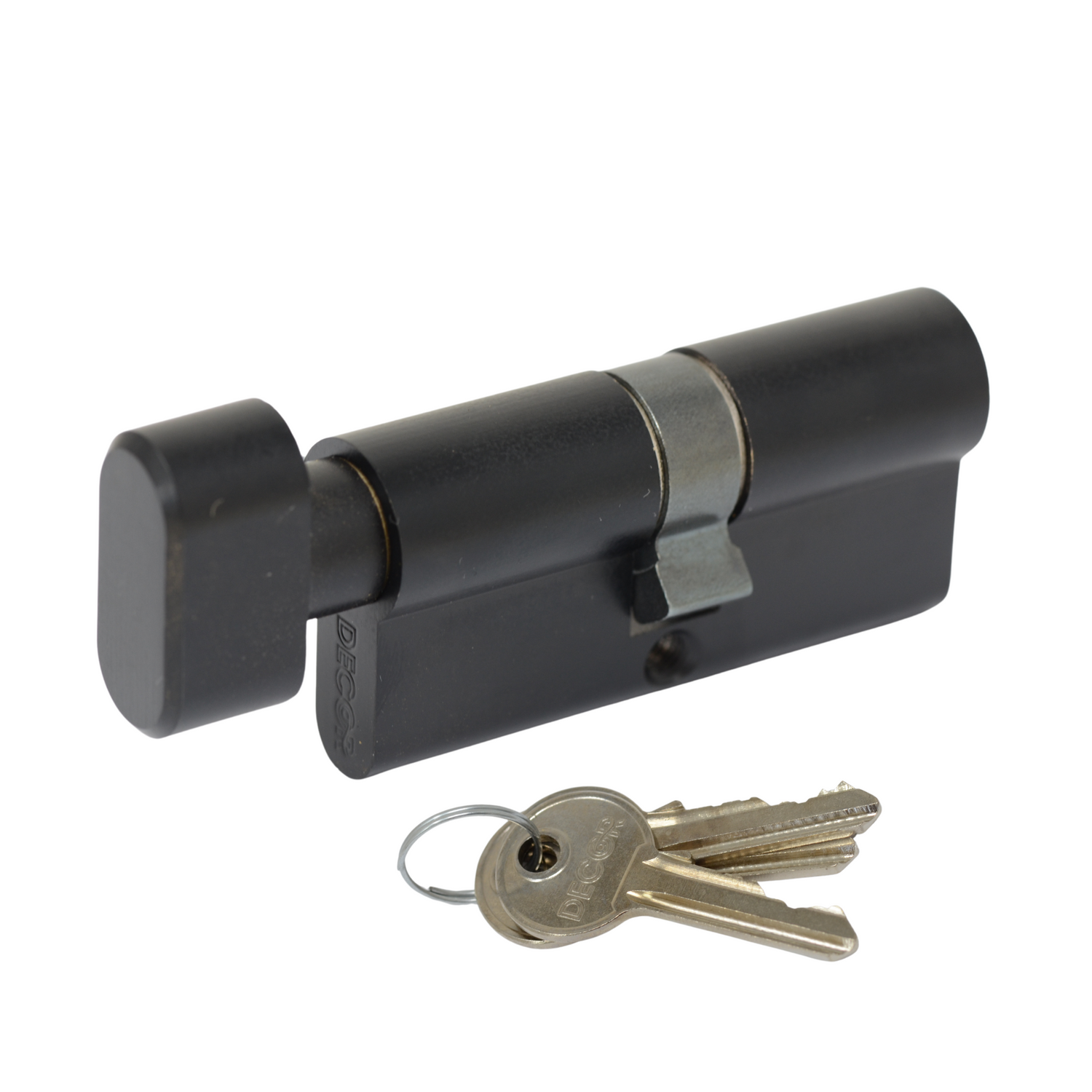 Matt Black Knob Cylinder - 65mm