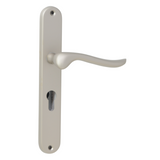 Matt Chrome Classic Door Handles on Back Plate