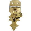 Mini Box Hasp and Staple with Hook Brass Plated