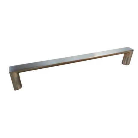 Modern brushed steel cupboard handle