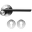 "Outline" - stainless steel door handles on rose