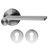 "Outline" - stainless steel door handles on rose