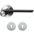 "Outline" - stainless steel door handles on rose