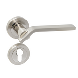 Satin Nickel Lever on Rose