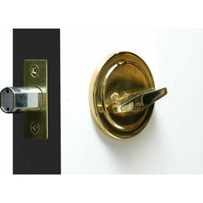 Single side dead bolt (knob on the inside)