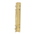 Solid brass pull handle on back plate with finials - 225mm
