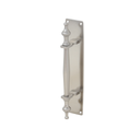 Solid brass pull handle on back plate with finials - 225mm PULL HANDLES