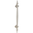 Solid brass pull handle with finials - 295mm