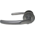 Solid German Handle and Lock Set door handle on rose