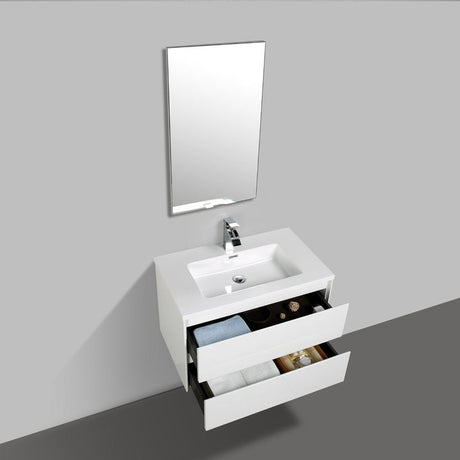 Enzo Vanity Cabinet 800 White with Basin Bathroom vanities and storage units