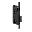Roller latch with double throw deadbolt in matt black 50mm backset
