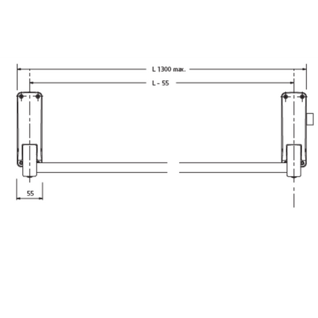 Briton Emergency Push Bar with Panic Latch only panic hardware