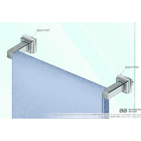 1008 Glass Mounting RL SQ + PULL KNOB (Single Set) -POLS