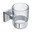 2432 ELEMENTAL Glass Tumbler +Holder -CHRM - Decor Handles - Bathroom Accessories