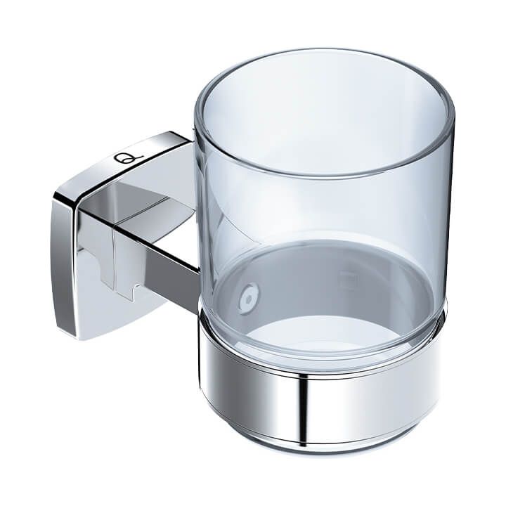 3132 INTEGRITY Glass Tumbler +Holder -CHRM - Decor Handles - Bathroom Accessories