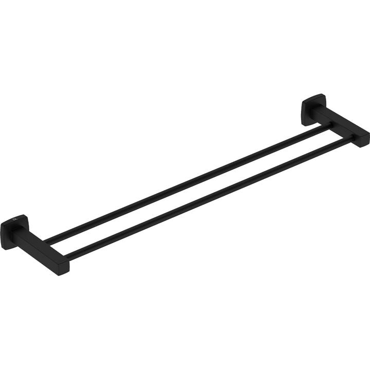 3182 INTEGRITY Double Rail 650mm -MBLK - Decor Handles - Bathroom Accessories