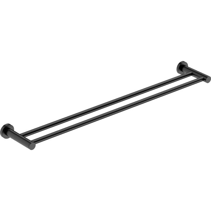 4685 Double Towel Rail 800mm -MBLK - Decor Handles - Bathroom Accessories