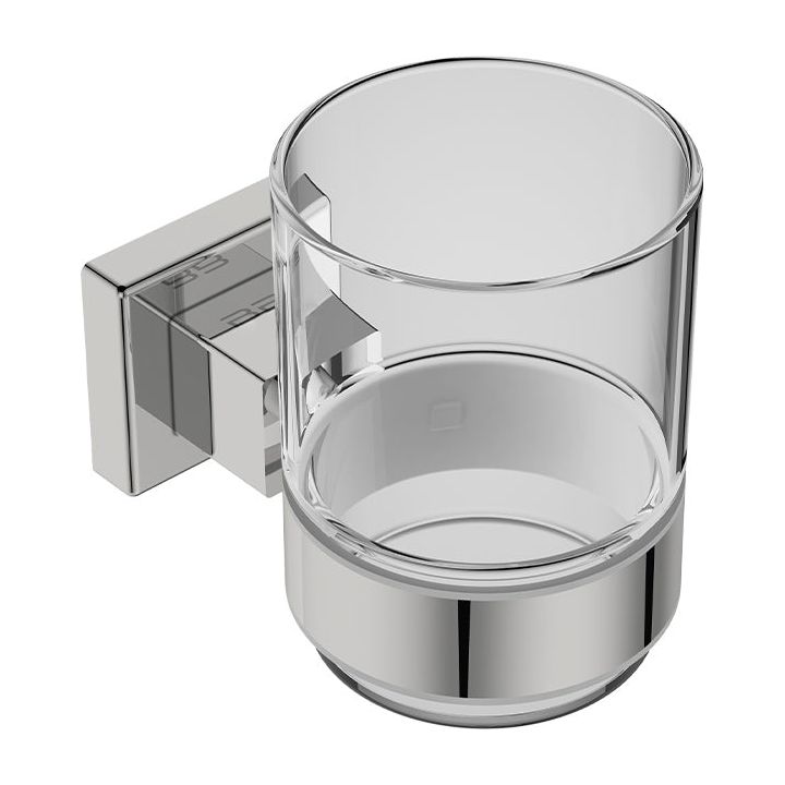 8532 Glass Tumbler + Holder -POLS - Decor Handles - Bathroom Accessories