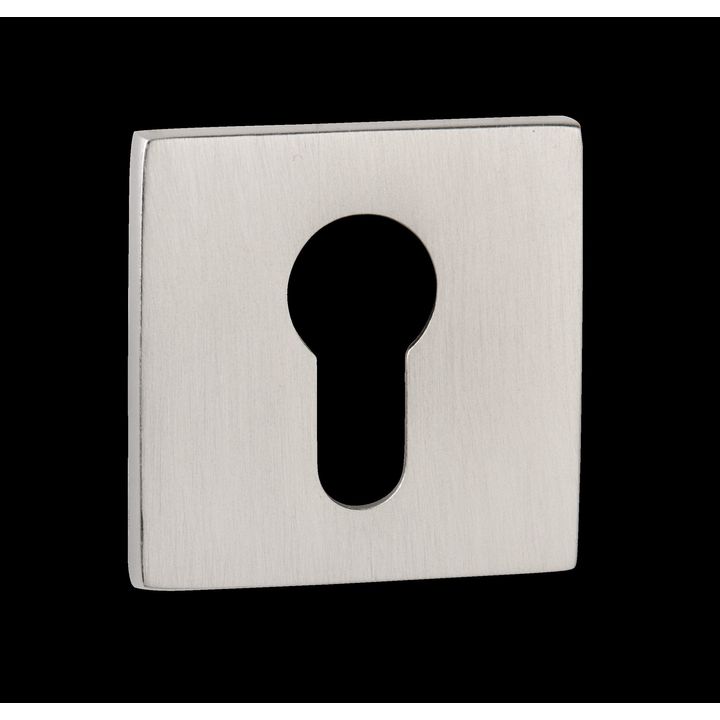 Square Brushed Stainless Steel Key Plates - Per Pair - Decor Handles