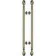 Antique Brass Door Handles -  1200MM - Back-to-Back - Decor Handles